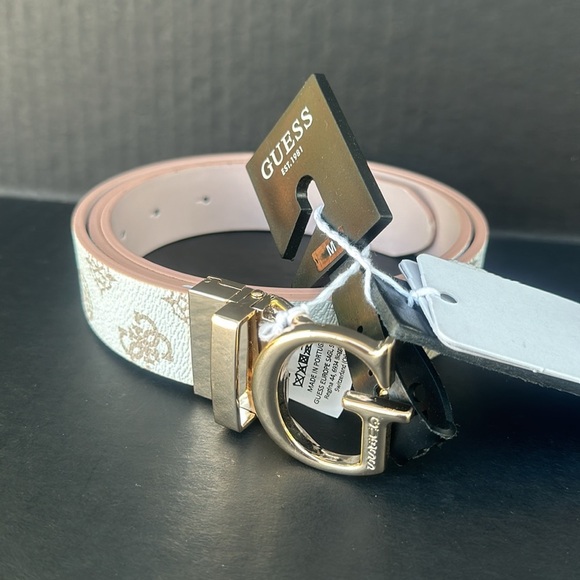 New GUESS Tiberi 4g peony logo belt - Picture 5 of 7